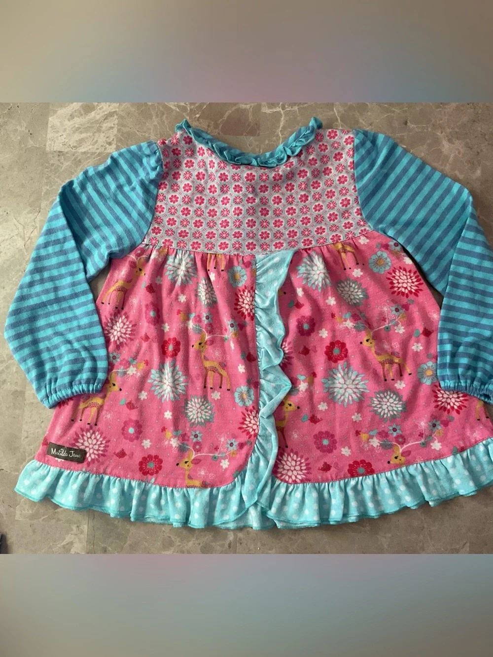 Matilda Jane Pjs set floral deer ruffles